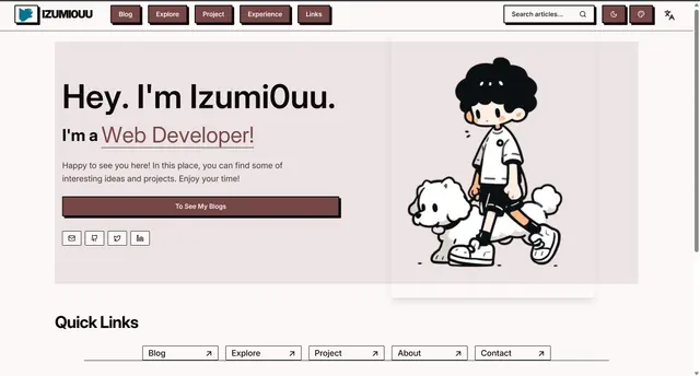 Izumi0uu Blog website